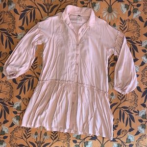 FP Light Pink Drop-waist Ruffle Dress Size Small